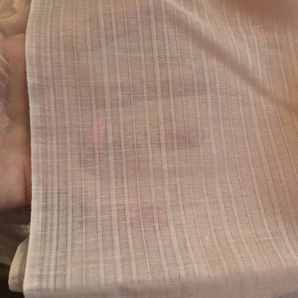 Fabric, Pale Pink Sheer Striped Cotton 45" wide x 2 yds - Picture 2 of 6